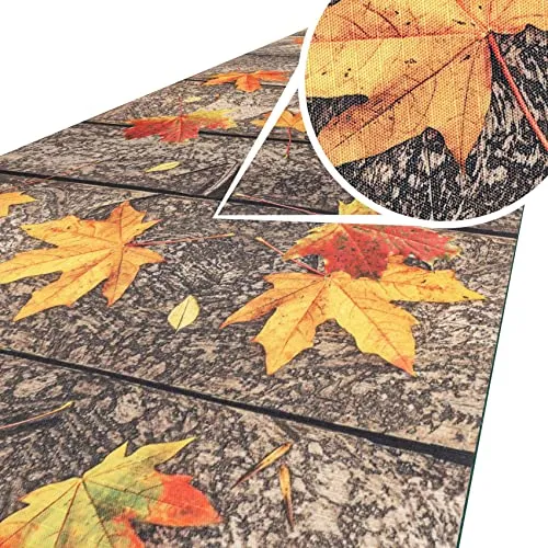 ANRO Küchenteppich Küchenläufer Teppich Läufer Küche abwischbar rutschfest Design Herbst 100 x 52cm