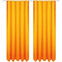 Bestgoodies Dekoschal Ellen Universalband Blickdicht 2er Pack - 140x145 cm Hellorange