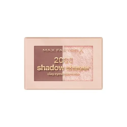 Produktbild Max Factor 2000 Calorie Shadow Shaper Duo Lidschattenpalette, 010 Clay Gleam, Lidschattenpalette, 2-Schritte-Augen-Contouring, Creme-zu-Puder-Textur, 4 g