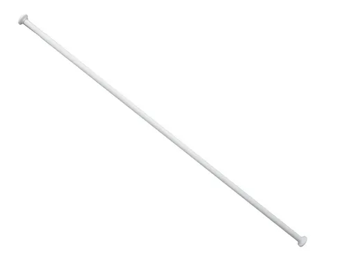 Ekershop Duschvorhangstange Alu Weiß Duschstange 125