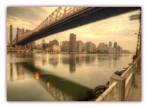 LYSCO XXL Poster 100 x 70cm (F-229) Queensboro Bridge New York City Brücke über den East River, Manhattan Queens (Lieferung gerollt!)