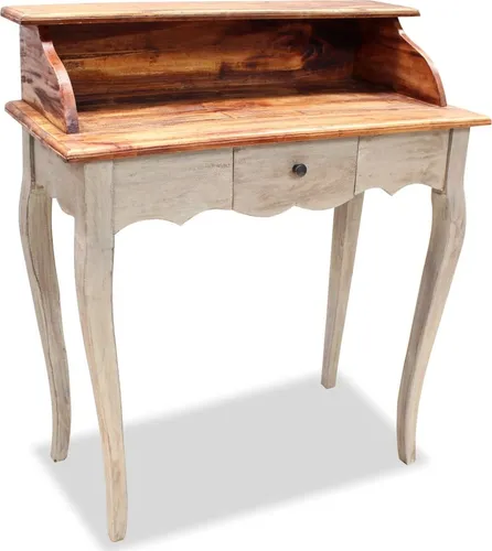The Living Store Schreibtisch Altholz Massiv 80 x 40 x 92 cm