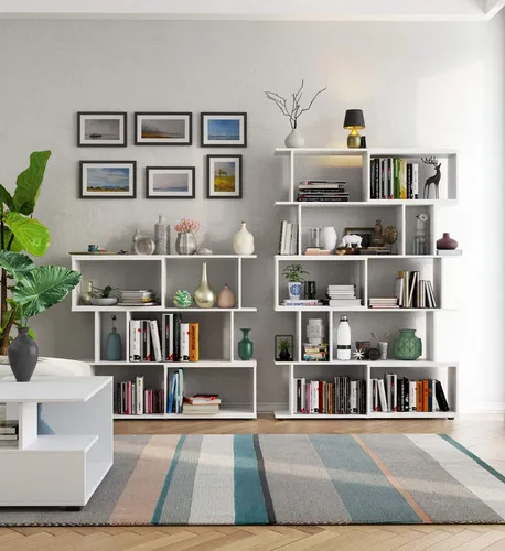 Raumhirsch Furniture Standregal Weiß, 6 Fächer, 120x107x28 cm