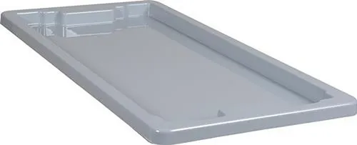 Deckel für Drehstapelbehälter L800xB400mm grau - Sonstige Elektroinstallationsartikel, aus schlagzähem Polystyrol für hohe Stabilität, ideal für die sichere Abdeckung von Drehstapelbehältern.