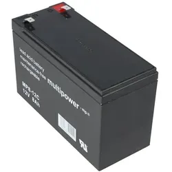Multipower MP8-12C Akku 12V 8Ah - Zyklenfester Blei-Gel Akku mit 6,3mm Kontakt, ideal für Sicherheits- und Alarmtechnik sowie Notstromversorgung – wartungsfrei und langlebig!