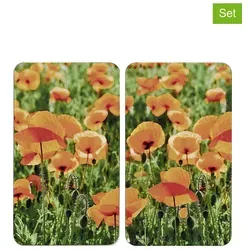 WENKO Herdabdeckplatte Universal Mohnfeld 2er Set von WENKO