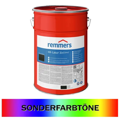 Remmers HK-Lasur 3in1 PLUS 20 LTR Sonderton - Vielseitige Lasur für Holzoberflächen, schützt vor Witterungseinflüssen und sorgt für eine ansprechende Optik. Ideal für den Innen- und Außenbereich.