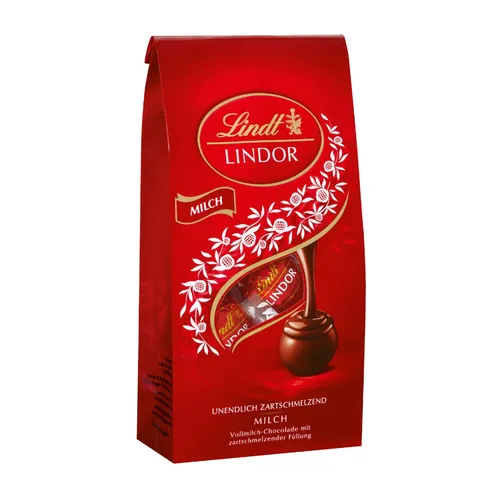 Lindt Lindor Milch Pralinen 100g - Genießen Sie die zartschmelzende Vollmilchfüllung dieser exquisiten Pralinen von Lindt. Perfekt für besondere Anlässe oder als süße Belohnung im Alltag.