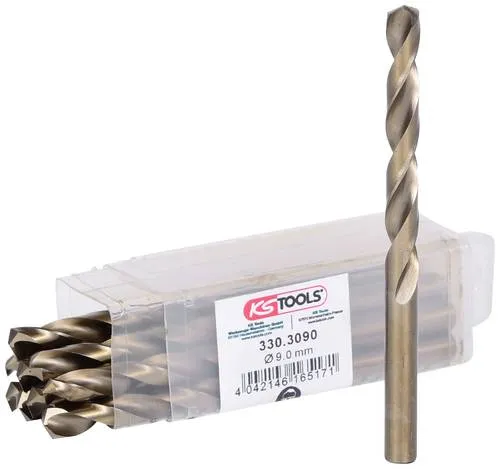KS Tools 3303090 HSS-G-Co 5 Metall-Spiralbohrer-Set 9mm