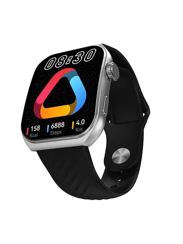 QCY GS2 S5 Smartwatch (schwarz) - Stylische Smartwatch ohne GPS-Konnektivität, ideal für Fitness-Tracking und den Alltag, perfekt für modebewusste Nutzer.