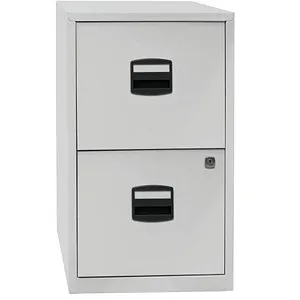 BISLEY Home PFA 2 Hängeregistraturschrank - Hängeregistraturschrank aus robustem Stahl mit 2 Schubladen und integrierter Hängeregister-Vorrichtung für optimale Ordnung im Büro. Ideal zum sicheren Archivieren von A4-Dokumenten.