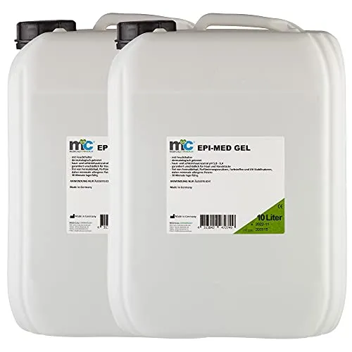 Medicalcorner24 IPL Gel Epimed, IPL Kontaktgel für Haarentfernung, 2 x 10 Liter Kanister
