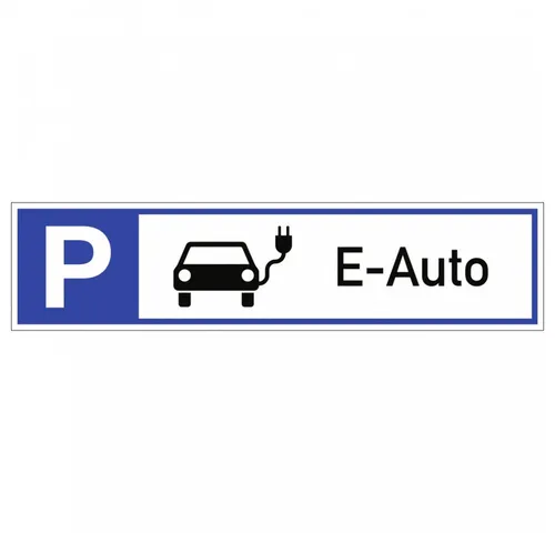 Dreifke Hinweisschild Parkplatzreservierer E-Auto mit Symbol, Alu, 460x110 mm, Schild Alu