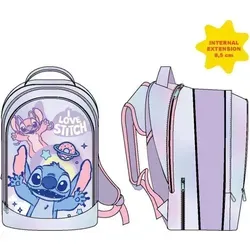 School Bag Stitch Lilac 31 X 14 X 41 Cm - Stylische Schulranzen in Lila mit Stitch-Motiv, perfekt für Schule und Freizeit, bietet viel Platz und Komfort für alle Schulsachen.