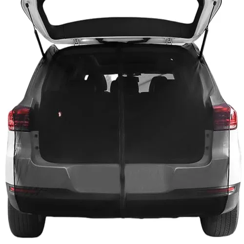 BAIFULAI Auto Heckklappe Moskitonetz Sonnenschutz Vorhänge, 180 * 150cm Abnehmbare Magnetisch Vorhang, Kofferraumabdeckung Mesh,Tragbar Winddicht Heckzelt Bildschirm