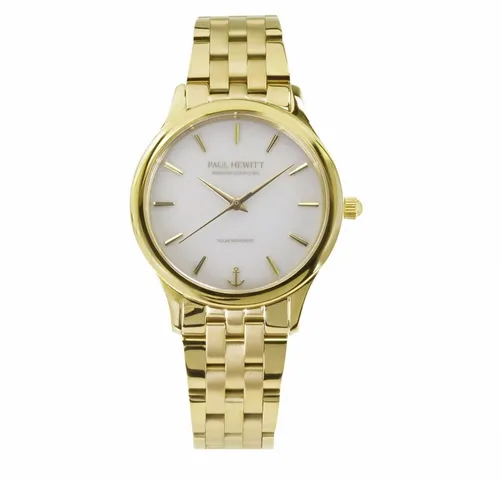 PAUL HEWITT Damen Solaruhr PH-W-0361 - Elegante Solar-Armbanduhr mit recyceltem Edelstahlarmband, kratzfestem Saphirglas und 5ATM Wasserdichtigkeit. Ideal für stilbewusste Frauen, die Nachhaltigkeit schätzen.