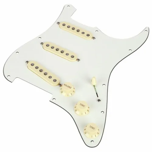 Fender Pre-Wired ST Pickguard 50 Par - Gitarren- & Bass-Zubehör: Vorverdrahtetes Stratocaster Pickguard mit Custom Shop Fat '50 Pickups für erstklassigen Klang und einfache Installation.