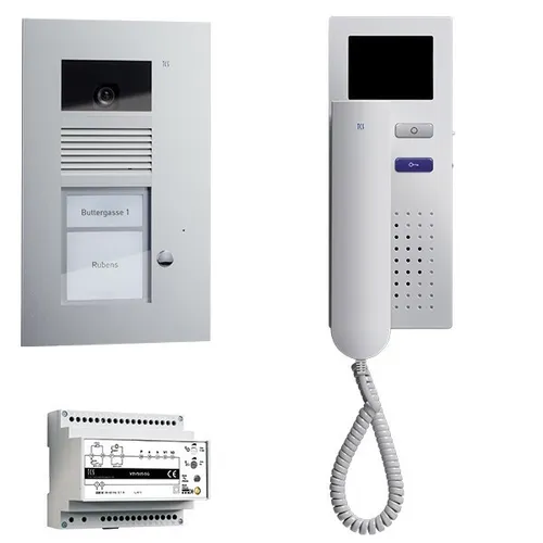 TCS PVU1610-0010 Video-Türsprechanlage zur UP, weiß/silber