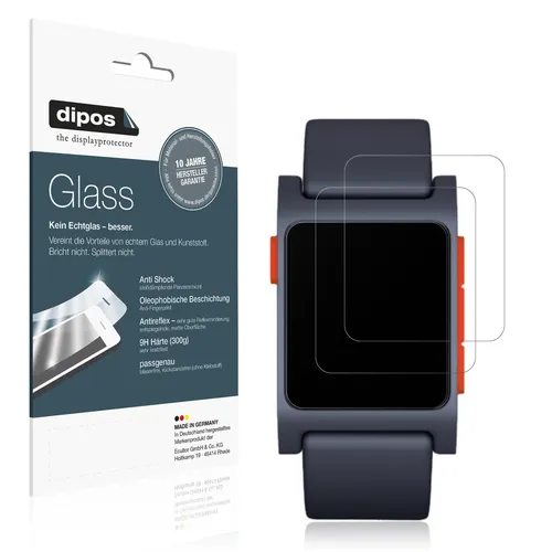 2x Schutzfolie für Pebble 2 matt - Anti-Shock 9H Folie dipos Glass