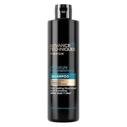 Avon Advance Techniques Absolute Nourishment Advance Techniques Pflegeshampoo Mit Argan- Und Kokosöl, 400ml - Intensive Pflege für geschädigtes Haar