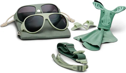 Mokki Click & Change Sonnenbrille 2-5 Jahre - Grün in grün von Mokki