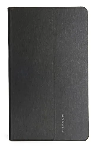 Tucano RIGA Hartschale TAB-RS48 Kunstleder Schutzhülle für Samsung Galaxy Tab 4 20,3 cm (8 Zoll) mit einstellbar Ausrichtung schwarz