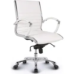 Versee Montreal Bürostuhl aus Leder in weiß von Versee