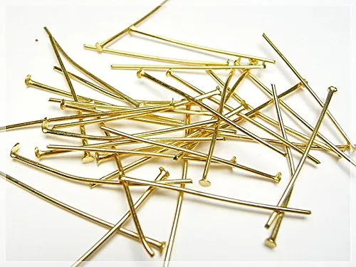 Nietstifte 30 mm Gold von Vintageparts, DIY-Schmuck 100