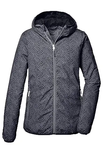 killtec Damen Funktionsjacke KOS 69 WMN JCKT - Outdoorjacke in dunkelnavy, packbar und wasserdicht mit 10.000mm Wassersäule – ideal für aktive Frauen, die Wert auf Bewegungsfreiheit und Umweltschutz legen.