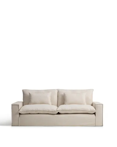 Anarela 3-Sitzer-Sofa Beige 260 x 64 x 107 cm - Modernes 3-Sitzer-Sofa mit hochwertigem Viskose-Leinen-Bezug. Ideal für den Innenbereich, bietet es hohen Sitzkomfort und eine maximale Belastung von 260 kg. Perfekt für stilvolle Wohnräume.