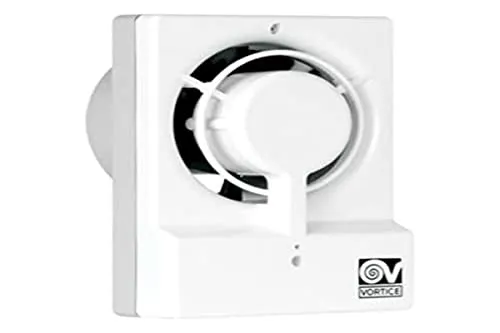 Vortice Record Extractor Fan M10/4T 100mm mit Timer - Badlüfter mit leiser und effizienter Leistung, ideal für moderne Badezimmer. Timerfunktion von 3-20 Minuten sorgt für optimale Luftzirkulation.