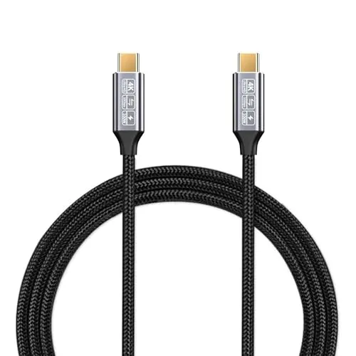 USB-C to USB-C 3.1 Gen2 Cable 10Gbps Data Transfer, 100W 20V/5A 6.6ft USB Type C PD Fast Charging Cable 4K Video Output Compatible with Thunderbolt 3, iPad Pro, MacBook Pro, Galaxy S21 2M, Smartphone