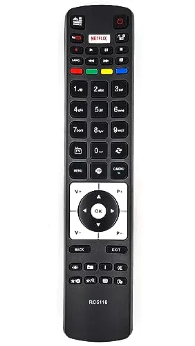 Ersatz Fernbedienung für Telefunken TV RC5118 RC5117 Netflix & YouTube