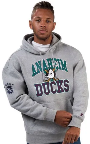 Anaheim Ducks Vintage Assist Hoodie 5301553 - Beige/Schwarzer Kapuzenpullover für Herren in Größe XL. Aus weichem Baumwollmaterial, ideal für den lässigen Look und den täglichen Komfort.