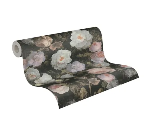 A.S. Création Vliestapete History of Art Rosentapete floral 10,05 m x 0,53 m rosa grün weiß 376505 37650-5