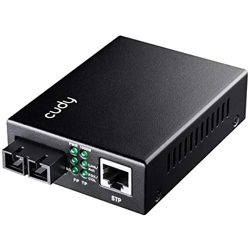 Cudy MC100GMA-05 Gigabit Ethernet Media Converter, Multimode Dual SC SC, 850 NM, 10/100/1000 Base-TX Ethernet zu Fiber Media Converter, 550M