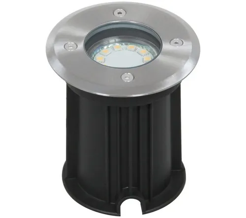 smartwares LED Einbaustrahler Ranex 5000.461 LED Bodeneinbaustrahler für Außen, rund, befahrbar, bis, Gebürsteter Stahl inkl. LED 5000.461
