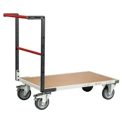 FIMM Plattformwagen mit Holzplatte und höhenverstellbarem Bügel