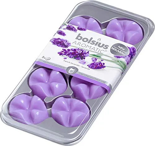 Bolsius Creations Aromatic Duftwachs Aroma Wachs Blätter Wax Melts Aroma Melts - Französicher Lavendel 8 x