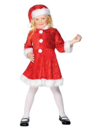 Smiffys Mini Miss Santa Costume, Red Halloween und Karneval