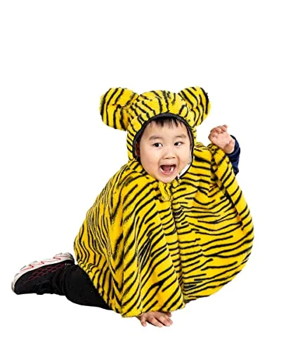 Seruna Tiger-Kostüm, F150 74-86, Umhang für Baby Babies Klein-Kind, Wild-Katze Kostüm-e Fasching Karneval Kleinkinder-Karnevalskostüme Kinder-Faschingskostüme