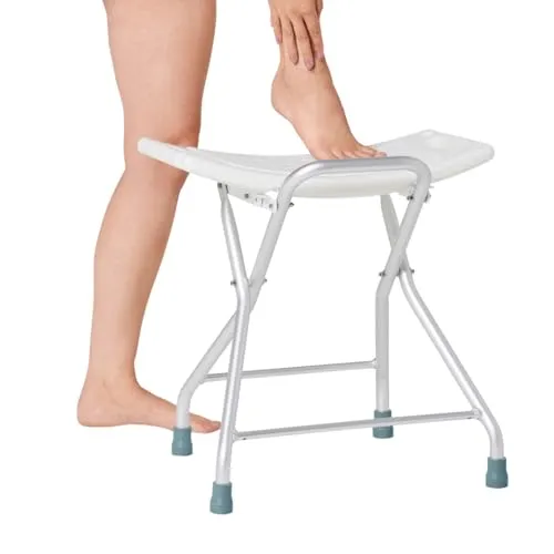 Höhenverstellbarer Duschhocker mit rutschfesten Füßen