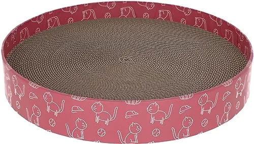 Kerbl Katzenkratzbett Circle (rundes Kratzbrett für Katzen, Kratzpappe, Katzenspielzeug aus Wellpappe, Kratzmatte, Höhe: 5,5cm, Ø34cm) 84441