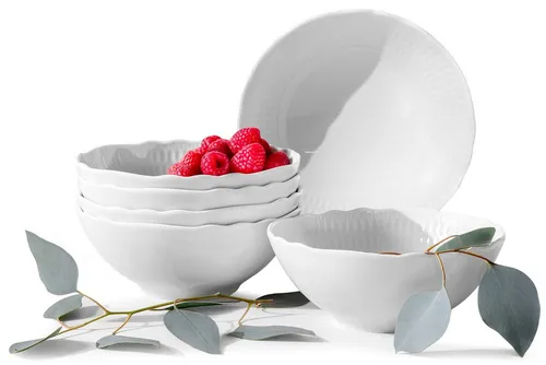 KONSIMO® Salatschüssel CMIELOW SOFIA 6-tlg. Set aus Porzellan - Elegantes 6-teiliges Salatschüssel-Set aus hochwertigem Porzellan, spülmaschinen- und mikrowellengeeignet. Ideal für jeden Anlass, vereint es zeitlose Eleganz mit praktischer Nutzung.