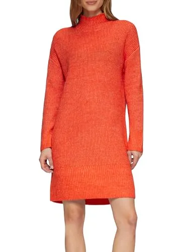 s.Oliver Strickkleid mit Stehkragen und überschnittenen Schultern