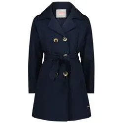 Vingino Trenchcoat in Dunkelblau - 152 - Stylischer Trenchcoat aus reiner Baumwolle mit doppelreihigem Knopfverschluss und abnehmbarem Gürtel. Perfekt für modische Looks und vielseitige Anlässe.