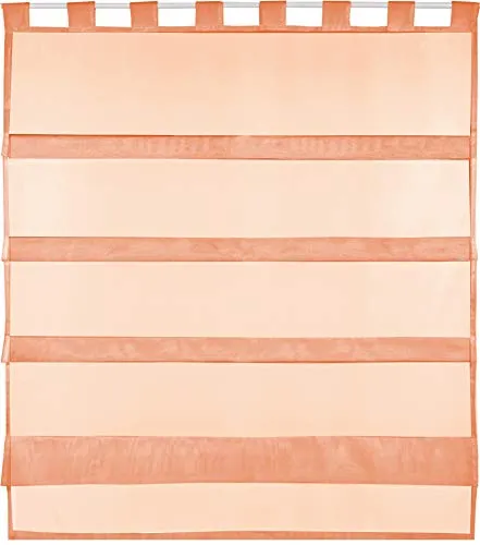 Bestlivings orange Bistrogardine Transparent mit Schlaufen in 90x110 cm (BxL), in vielen Varianten erhältlich