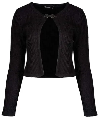 OS Trachten Strickjacke Mia Damen | Kurze Trachtenjacke für Dirndl