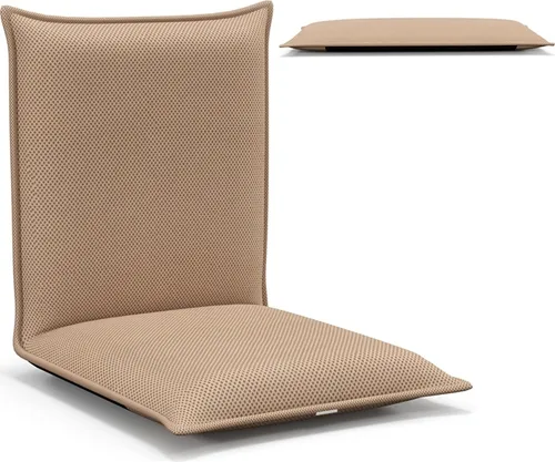 COSTWAY Bodenstuhl mit verstellbarer Rückenlehne