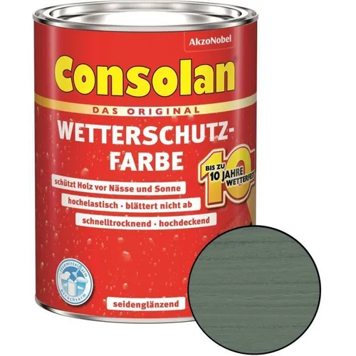 Consolan Wetterschutz-Farbe Royalgrün 750 ml Holzfarbe Deckfarbe